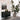 Monolit sideboard - varnished oak - black - 2 doors 110x45x78 - Ethnicraft