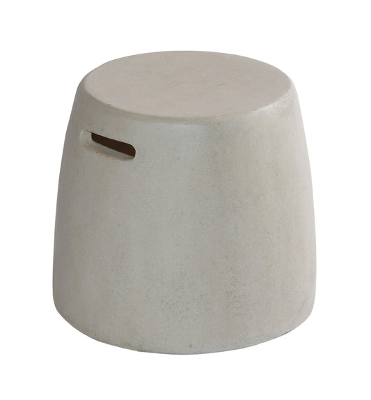 Nick fiberglas bijzettafel/kruk cemento white - Max & Luuk