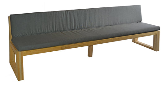 Alec bank zonder armleuning 270x66x81cm (incl. kussens) - teak - Max & Luuk