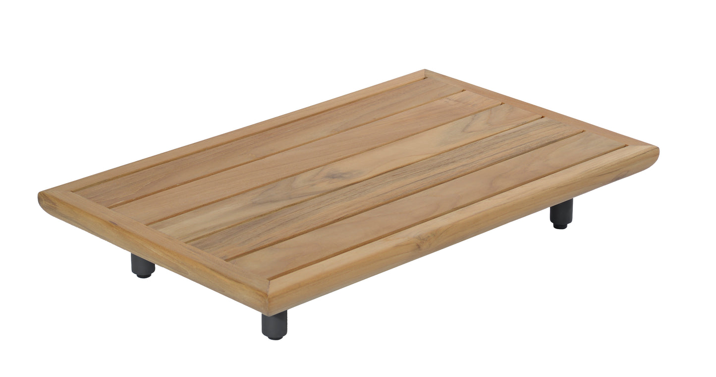 Luke lage tafel lounge alu teak - Max & Luuk