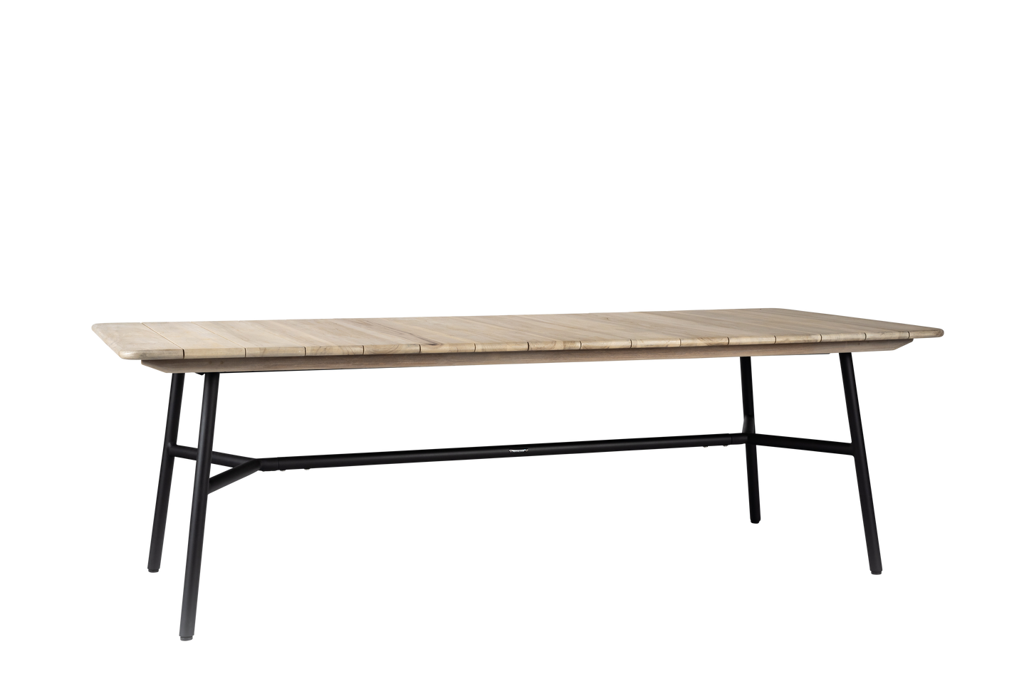 Arda tafel 240x100x76cm - alu lava/teak aged finish - Max & Luuk