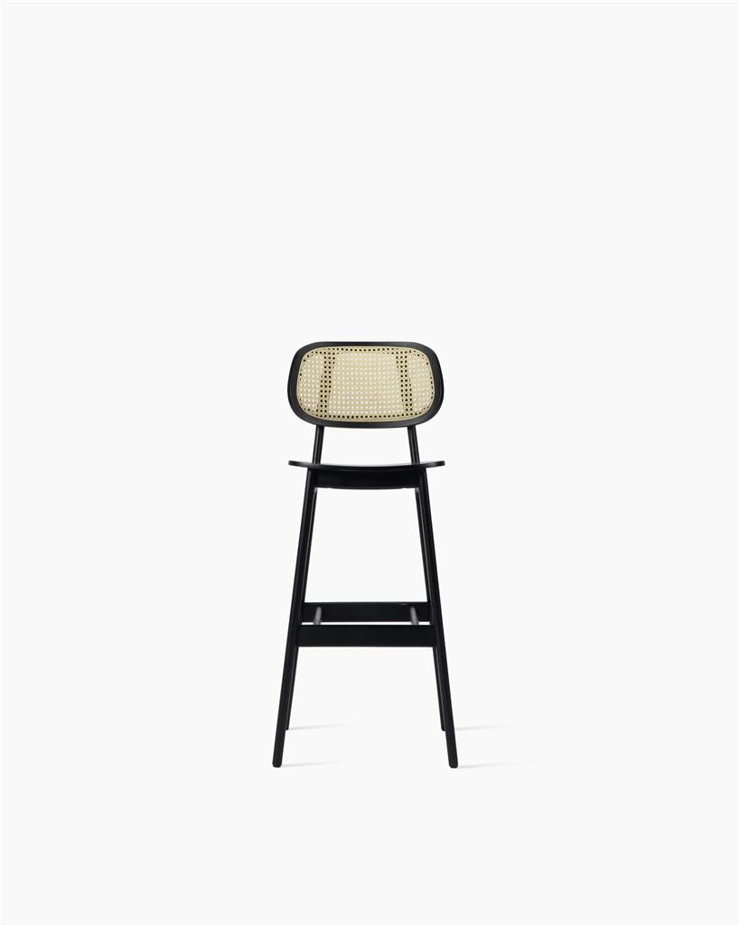 Titus Bar Stool Black Stained Oak