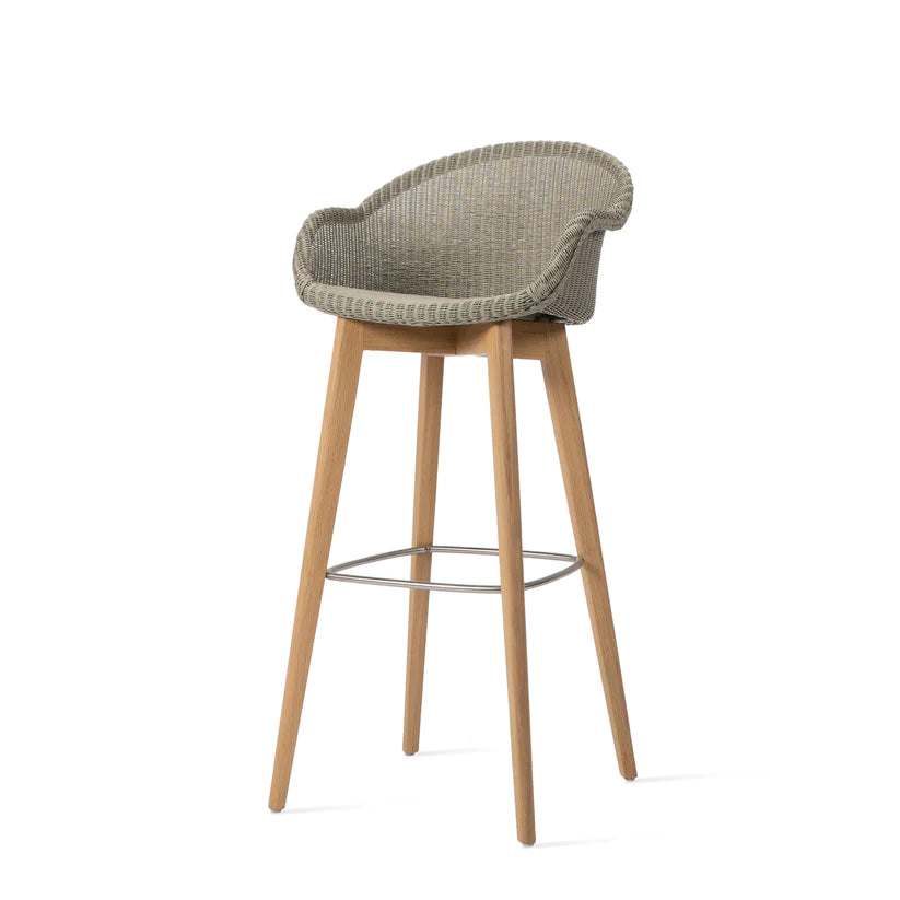 Avril Bar Stool Oak Base Pebble