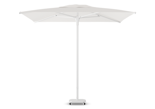 Caractère JCP.1 Series Parasol 230x230cm met parasolvoet op wielen en beschermhoes