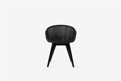 Avril Dining Chair Black Wood Base Black