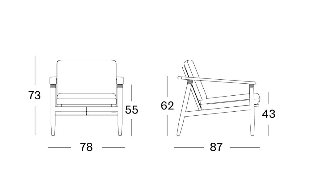 David Lounge Chair Quick Ship Set Savane Coconut