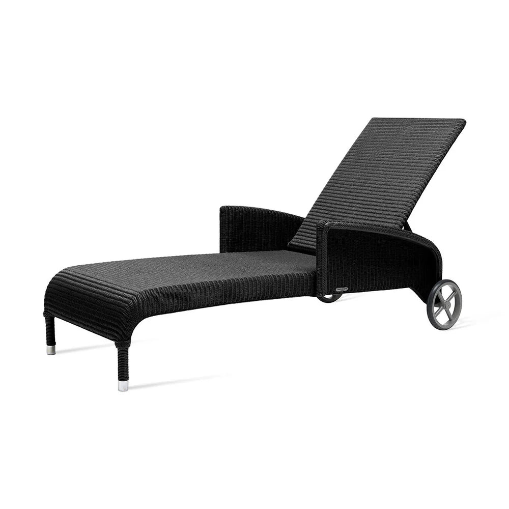 Dovile Sunlounger With Arms Black P080