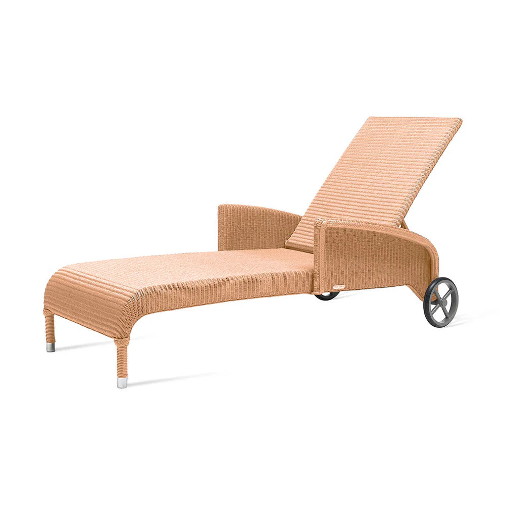 Dovile Sunlounger With Arms Dusty Coral