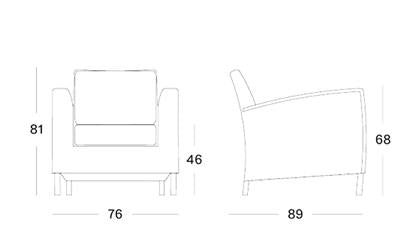 Dovile Lounge Chair Snow P020