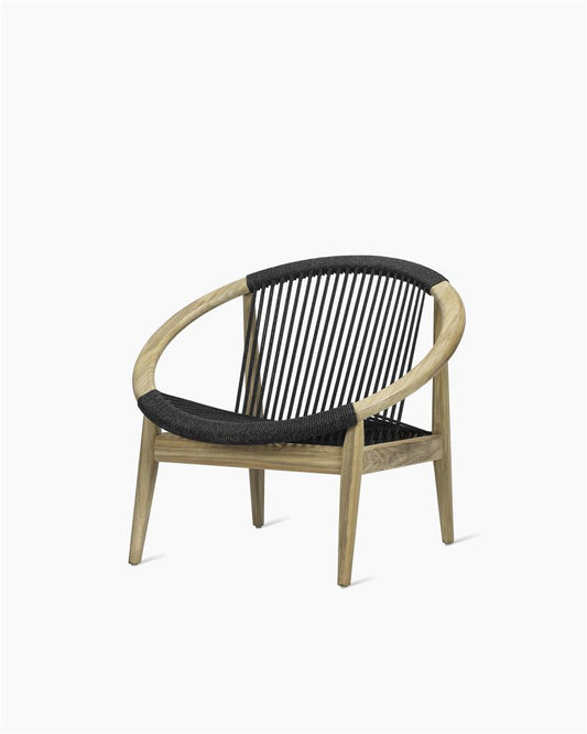 Frida Lounge Chair Untreated Teak/Anthracite Rope