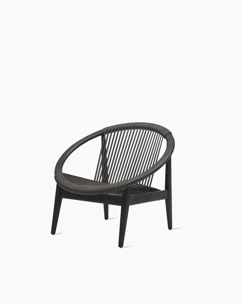 Frida Lounge Chair Brushed Teak Black/Onyx Black Rope