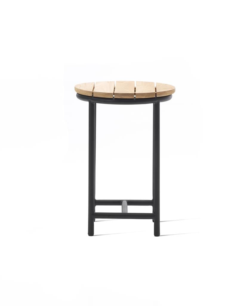 Wicked Side Table Dia 37 Black Teak Top