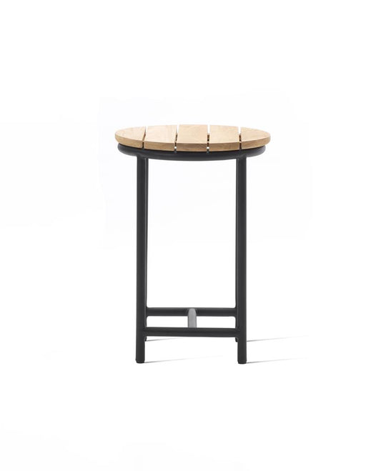 Wicked Side Table Dia 37 Black Teak Top