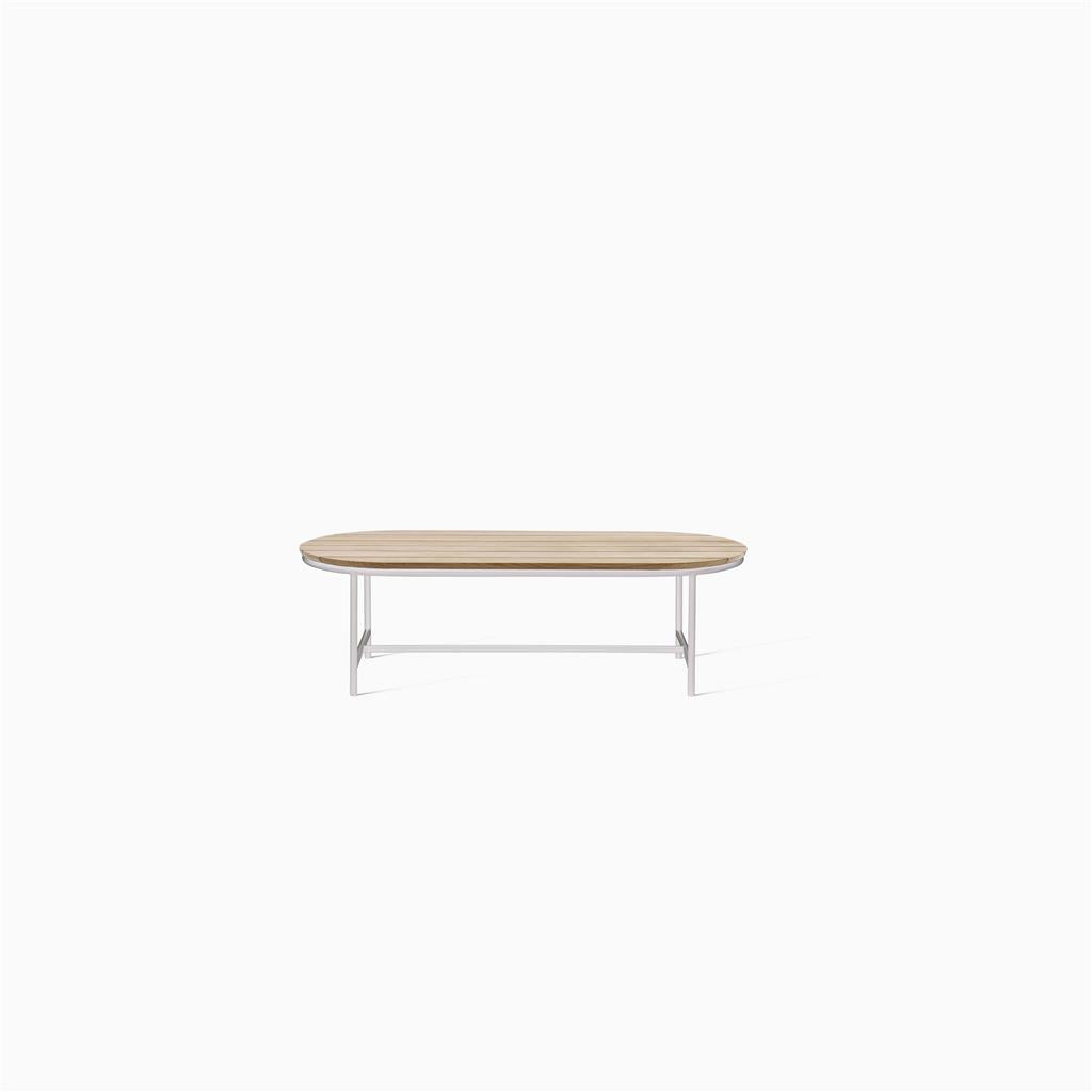 Wicked Coffee Table Oval 123X55 White Teak Top