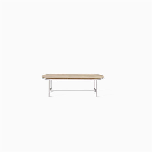 Wicked Coffee Table Oval 123X55 White Teak Top