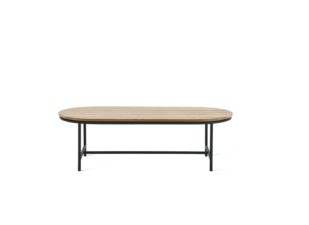 Wicked Coffee Table Oval 123X55 Black Teak Top