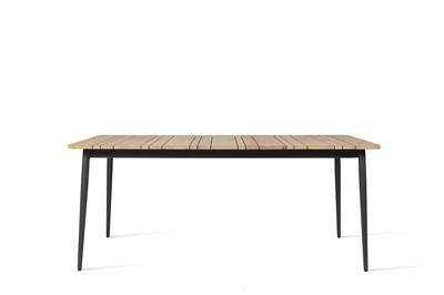 Leo Dining Table 180X90 Cm Lava/Teak Top