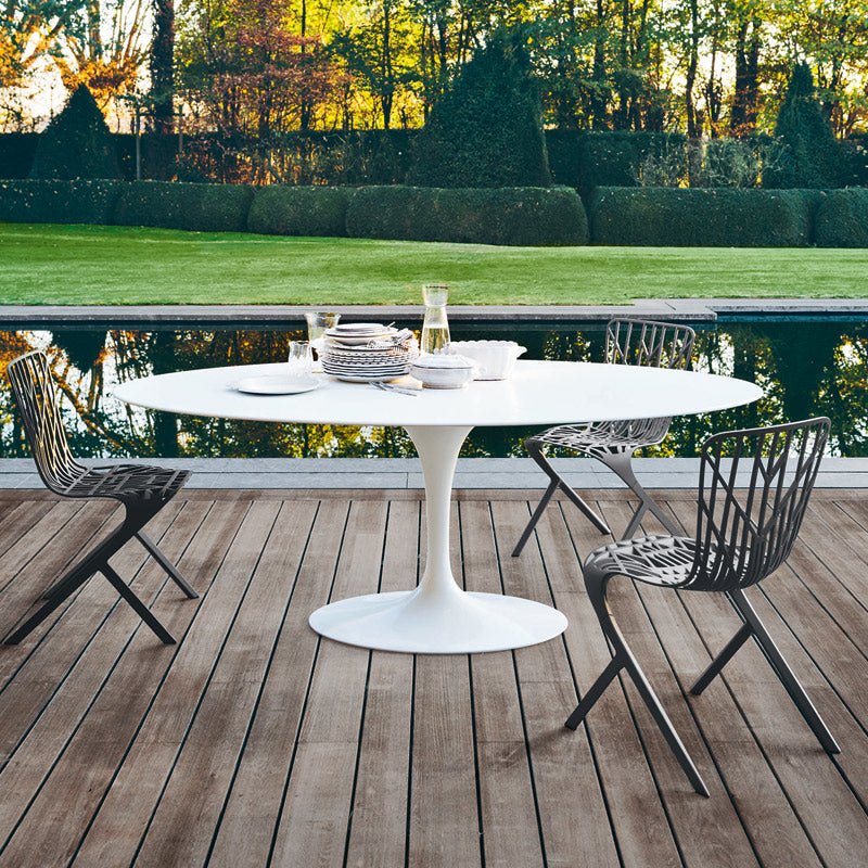 Saarinen Tulip - Ovalen Tafel - 198cm Lang - Outdoor - Knoll