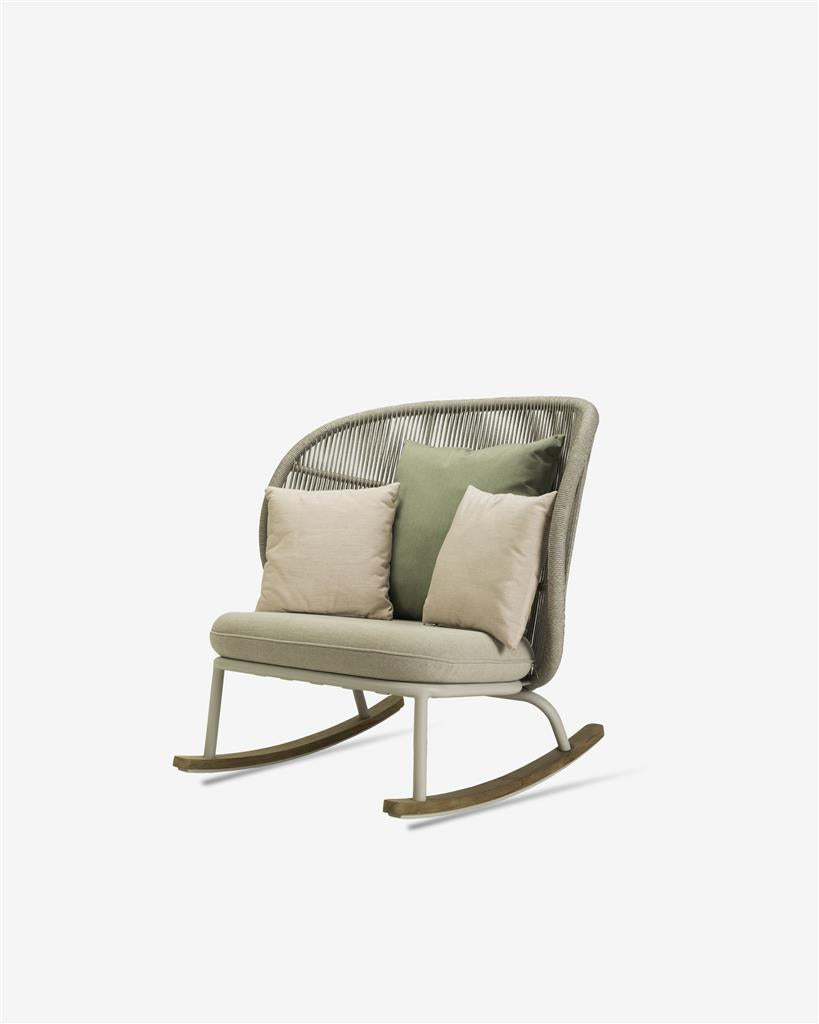 Kodo Rocking Chair - Dune White Quick Ship Set Combi 1 Almond (incl. kussens) - Vincent Sheppard