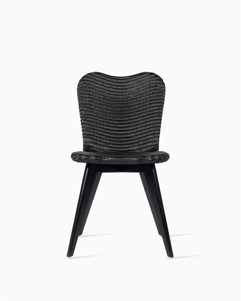 Lily Dining Chair Black Wood Base Black