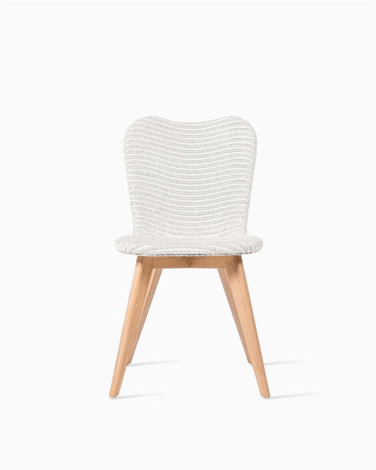 Lily Dining Chair Oak Base Snow