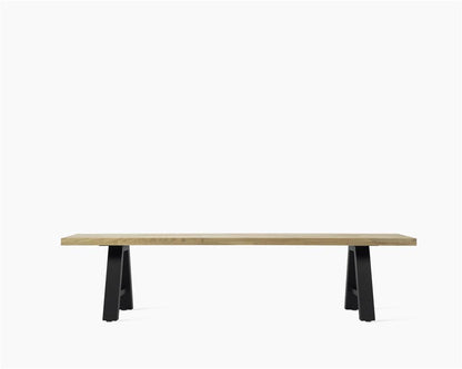 Matteo Bench 265X40 Cm Black/Teak Top