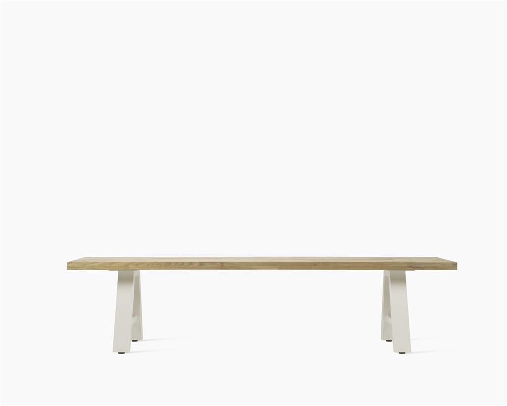 Matteo Bench 195X40 Cm Dune White/Teak Top