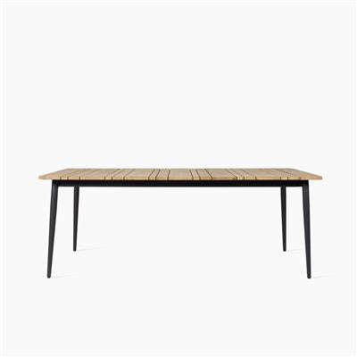 Max Dining Table 240X100 Cm Black/Teak Top