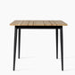 Max Dining Table 90X90 Cm Black/Teak Top