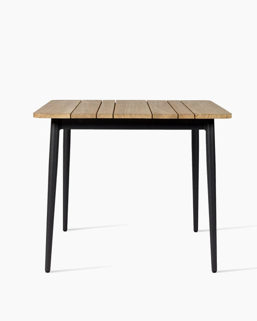 Max Dining Table 90X90 Cm Black/Teak Top