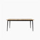 Max Dining Table 180X90 Cm Black/Teak Top