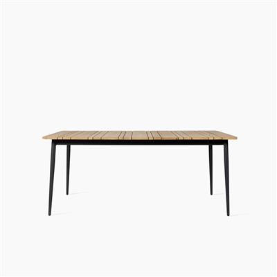 Max Dining Table 180X90 Cm Black/Teak Top