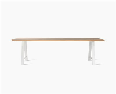 Albert Dining Table 260X100 Cm (In 2Pcs) A-Base White/Natural Oak Varnish