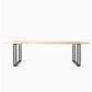 Achille Dining Table 300X100 Cm Square-Base Black/Natural Oak Varnish