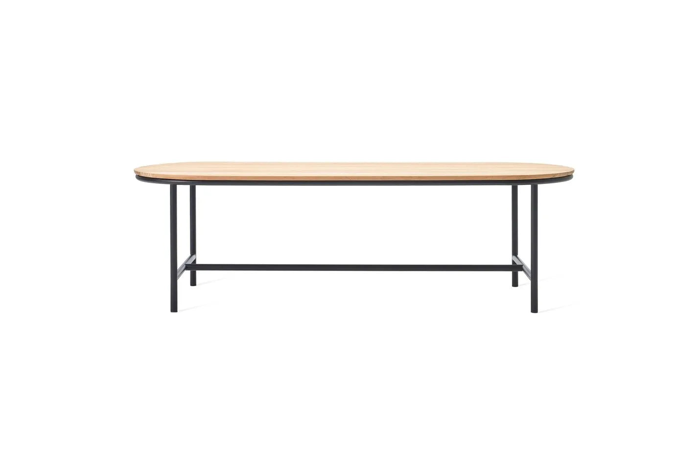 Wicked Dining Table 250X90Cm Black/Teak Top