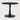 Torsion dining table - varnished oak - black - round - low height - 90x90x69 - Ethnicraft - Design-Master