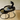 Tray coffee table set - varnished wood - black - round - XL - trays not included 62x62x31/93x93x38 - Ethnicraft