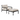 Jack outdoor footstool - varnished teak - black - Natural fabric 71x54x41 - Ethnicraft