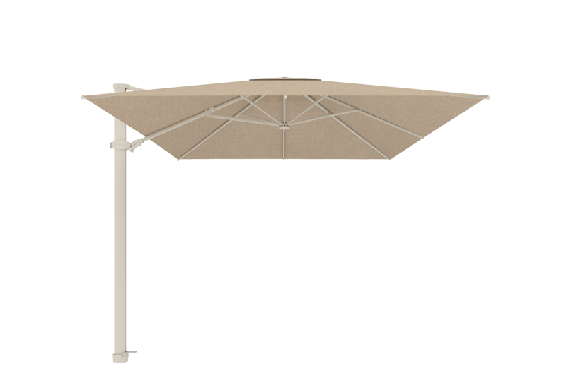 Antego Parasol 300x300cm van Jardinico met parasolvoet op wielen en beschermhoes