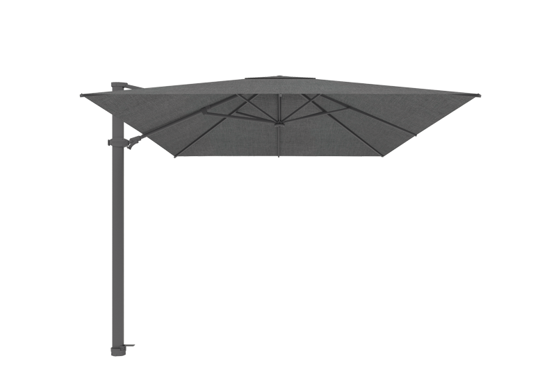 Antego Parasol 300x300cm van Jardinico met parasolvoet op wielen en beschermhoes