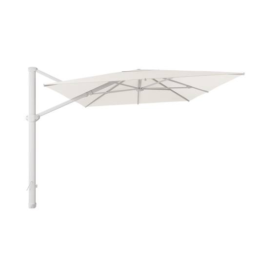 Lima Parasol 400x400cm van Jardinico met parasolvoet op wielen en beschermhoes