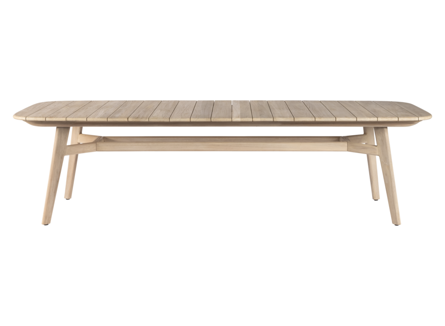 Bowie eettafel - L240/290 x B110 x H76 cm - aged teak finish - Max & Luuk