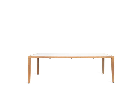 Volta Dining Table 310X100 Teak Base Ceramic Top Masai Blanco - Vincent Sheppard