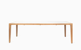 Volta Dining Table 240X100 Teak Frame Ceramic Top Masai Blanco - Vincent Sheppard