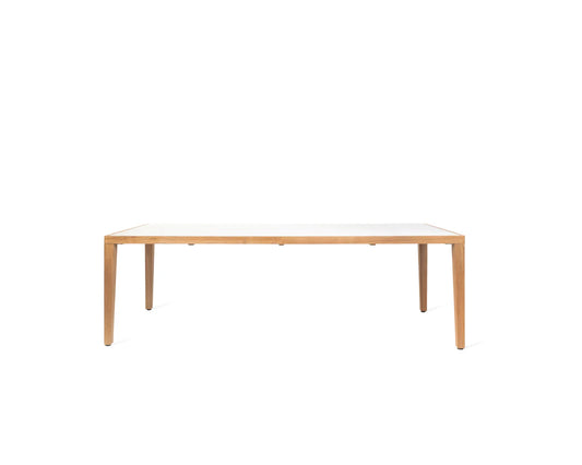 Volta Dining Table 240X100 Teak Frame Ceramic Top Masai Blanco - Vincent Sheppard