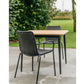 Max Dining Table 90X90 Cm Black/Teak Top - Vincent Sheppard