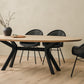 Albert Dining Table Ellipse 240/280X115 Cm Base Black/Natural Oak Varnish - Vincent Sheppard