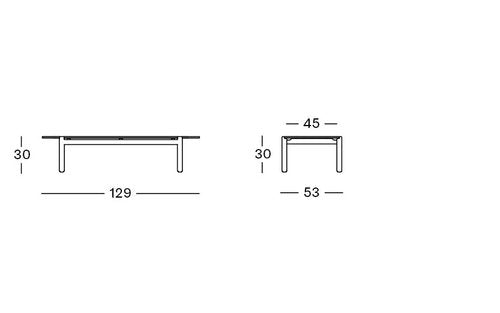 Oda side coffee table - 129x53cm - Vincent Sheppard