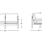 Oda lounge sofa 2.5S - Quick ship set stone - Vincent Sheppard