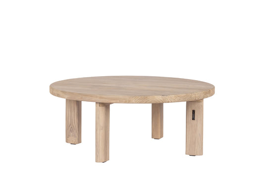 Lila lage loungetafel Ø100x40cm - aged teak finish - Max & Luuk